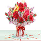 Lovely Rose Bouquet Oversized Pop Up Card with Keepsake