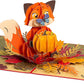 Fall Fox Pop Up Card