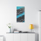 Bespattered Facade Fluid Art Abstract Painting Stretched Matte Canvas Art Prints | Multiple Sizes