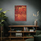 Bespattered Facade Fluid Art Abstract Painting Stretched Matte Canvas Art Prints | Multiple Sizes