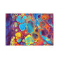 Bespattered Facade Fluid Art Abstract Painting Stretched Matte Canvas Art Prints | Multiple Sizes