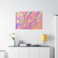 Bespattered Facade Fluid Art Abstract Painting Stretched Matte Canvas Art Prints | Multiple Sizes