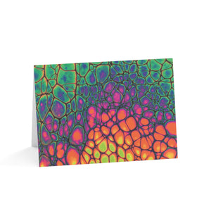 Bespattered Facade Neon Butterfly Greeting Cards | Sets of 1, 10, 30, or 50