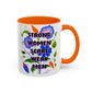 Strong Women Scare Weak Men" Rainbow Flowers Mug | Eight Colors | 11oz or 15oz