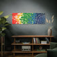 Bespattered Facade Rainbow Seaside Stretched Matte Canvas Art Prints | Multiple Sizes