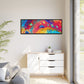 Bespattered Facade Rainbow Galaxy Framed Canvas Art Print | 3 Frame Colors | Multiple Sizes