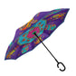 Laurel Burch Cats & Butterflies Reverse Inverted Umbrella – Windproof - Earlier Design
