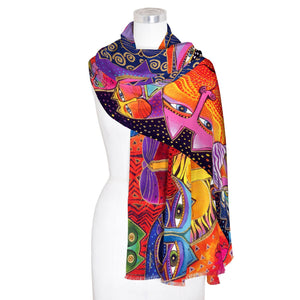 Laurel Burch Fantasticats  Silk Blend Shawl – Lightweight & Elegant Evening Wrap
