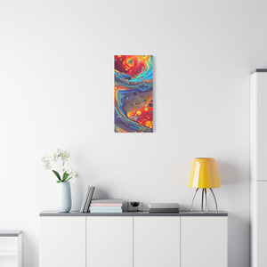 Bespattered Facade Fluid Art Abstract Painting Stretched Matte Canvas Art Prints | Multiple Sizes