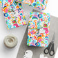 Bespattered Facade Rainbow Doodles Wrapping Paper | Three Sizes | Glossy or Matte
