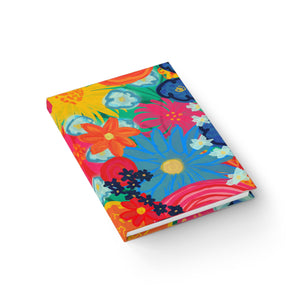 Bespattered Facade Bold Florals Hardcover Notebook - Lined Pages