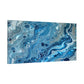 Bespattered Facade Blue Marble Stretched Matte Canvas Art Prints | Multiple Sizes