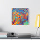 Bespattered Facade Fluid Art Abstract Painting Stretched Matte Canvas Art Prints | Multiple Sizes