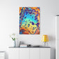 Bespattered Facade Fluid Art Abstract Painting Stretched Matte Canvas Art Prints | Multiple Sizes
