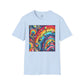 Bespattered Facade Rainbow Tidal Wave Unisex Softstyle T-Shirt