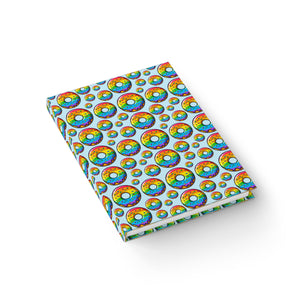 Bespattered Facade Rainbow Sprinkle Donut Notebook - Lined Pages