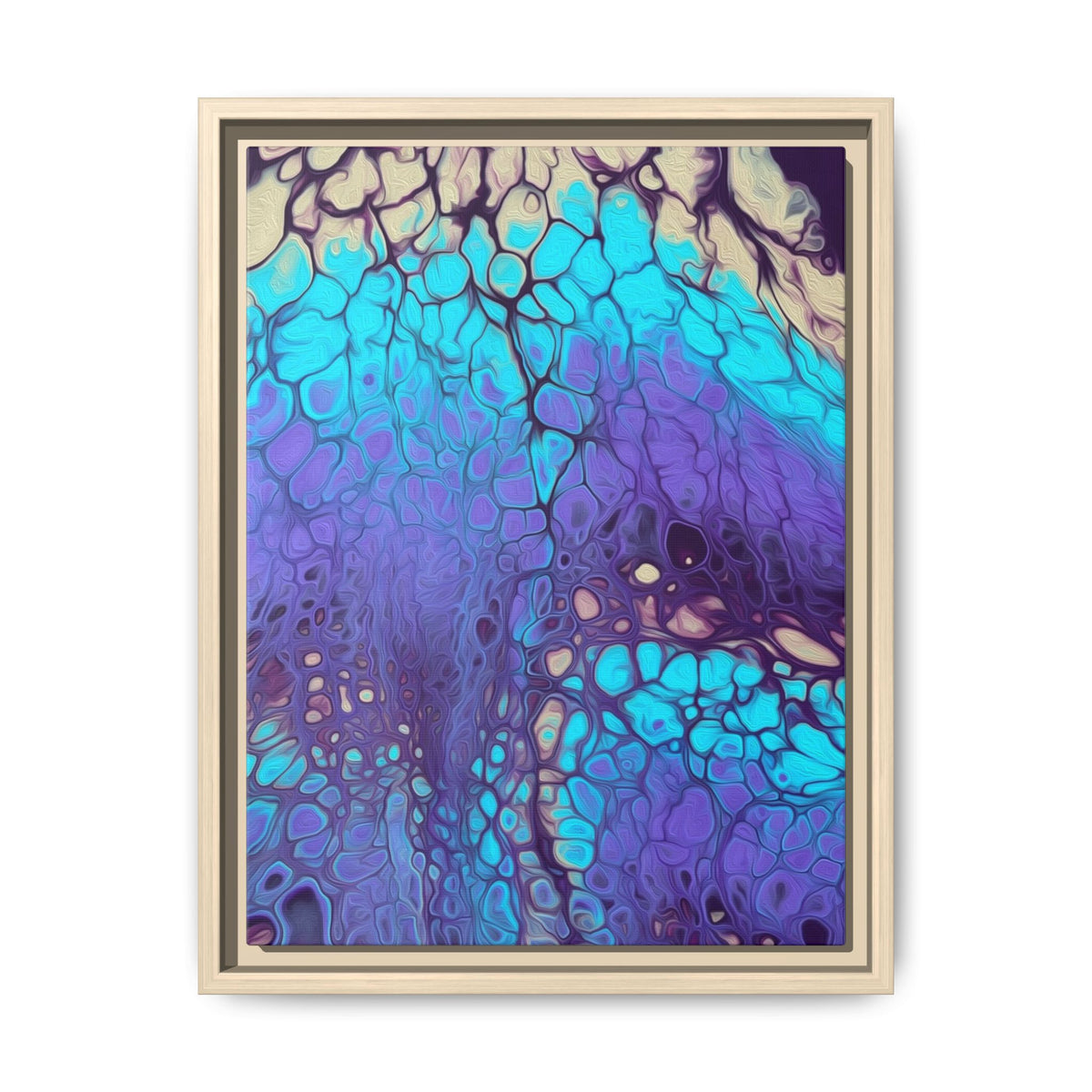 Bespattered Facade Fluid Art Abstract Painting Framed Canvas Art Print | 4 Frame Colors | Multiple Sizes