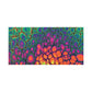 Bespattered Facade Neon Butterfly Stretched Matte Canvas Art Prints | Multiple Sizes