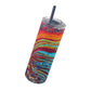 Bespattered Facade Rainbow Rings Maars Maker Skinny Matte Tumbler 20oz