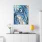 Bespattered Facade Fluid Art Abstract Painting Stretched Matte Canvas Art Prints | Multiple Sizes