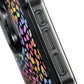 Bespattered Facade Bright Rainbow Leopard MagSafe Clear Impact Cases