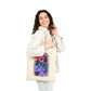 Bespattered Facade Rainbow Eat the Rich Orcas Canvas Tote Bag Reusable Carryall