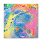Bespattered Facade Fluid Art Abstract Painting Stretched Matte Canvas Art Prints | Multiple Sizes