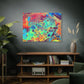 Bespattered Facade Rainbow Rings Stretched Matte Canvas Art Prints | Multiple Sizes