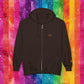 Bespattered Facade Rainbow LGBTQ+ Pride Embroidered Full-Zip Hoodie