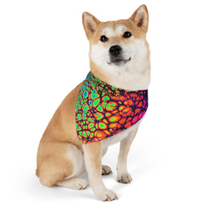 Bespattered Facade Tasty Neons Pet Bandana Collar