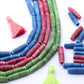 Grooved Barrels: Hand Carved Tube Shape Bone Beads, 5x25mm