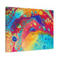 Bespattered Facade Rainbow Galaxy Stretched Matte Canvas Art Prints | Multiple Sizes