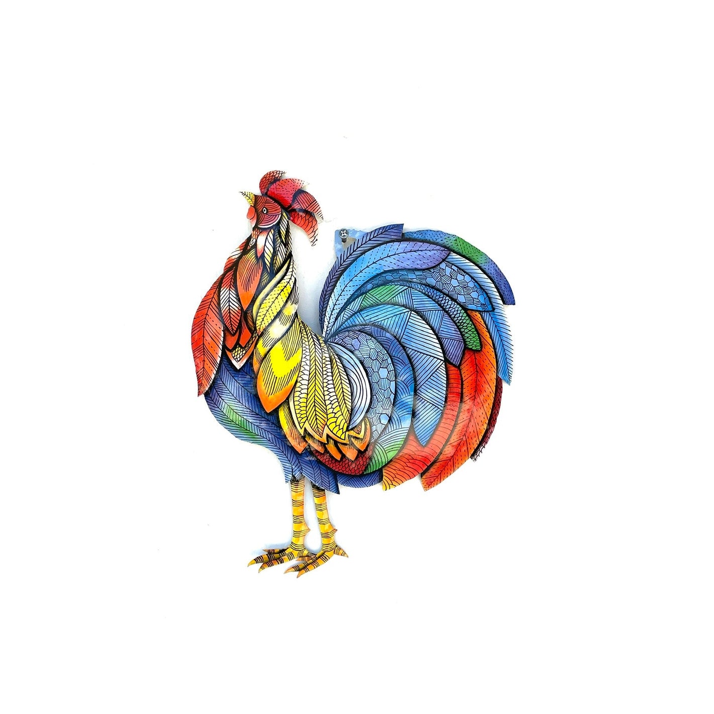 Blue Colorful Rooster