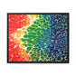 Bespattered Facade Rainbow Seaside Framed Canvas Art Print | 3 Frame Colors | Multiple Sizes