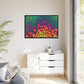 Bespattered Facade Neon Butterfly Framed Canvas Art Print | 3 Frame Colors | Multiple Sizes