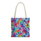 Bespattered Facade Neon Animal Print Eco-Friendly Carryall Tote Bag