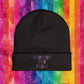 Bespattered Facade Protect the Dolls LGBTQ+ Pride Trans Support Embroidered Knit Beanie