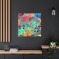Bespattered Facade Fluid Art Abstract Painting Stretched Matte Canvas Art Prints | Multiple Sizes
