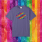 Bespattered Facade Rainbow Token Straight Friend Colorful LGBTQ+ Pride Premium Unisex Comfort Colors Garment Dyed 100% Cotton T-Shirt