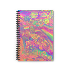 Bespattered Facade Rainbow Sherbet Spiral Notebook - Lined Pages