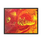 Bespattered Facade Flamin' Hot Framed Canvas Art Print | 3 Frame Colors | Multiple Sizes