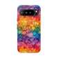 Bespattered Facade Rainbow Ink Circles Tough Case
