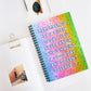 Bespattered Facade Rainbow "Don't Forget" Spiral Notebook - Lined Pages