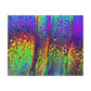 Bespattered Facade Neon Lava Stretched Matte Canvas Art Prints | Multiple Sizes