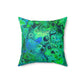 Bespattered Facade Radioactive Square Throw Pillow | 4 Sizes