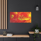 Bespattered Facade Flamin' Hot Stretched Matte Canvas Art Prints | Multiple Sizes