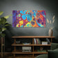 Bespattered Facade Fluid Art Abstract Painting Stretched Matte Canvas Art Prints | Multiple Sizes