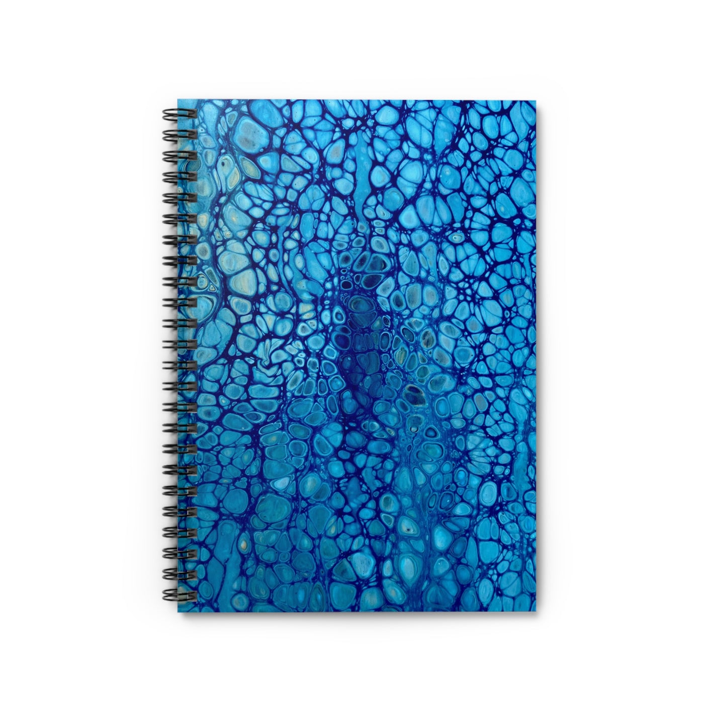 Bespattered Facade Beautiful Blues Spiral Notebook - Lined Pages