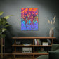 Bespattered Facade Fluid Art Abstract Painting Stretched Matte Canvas Art Prints | Multiple Sizes