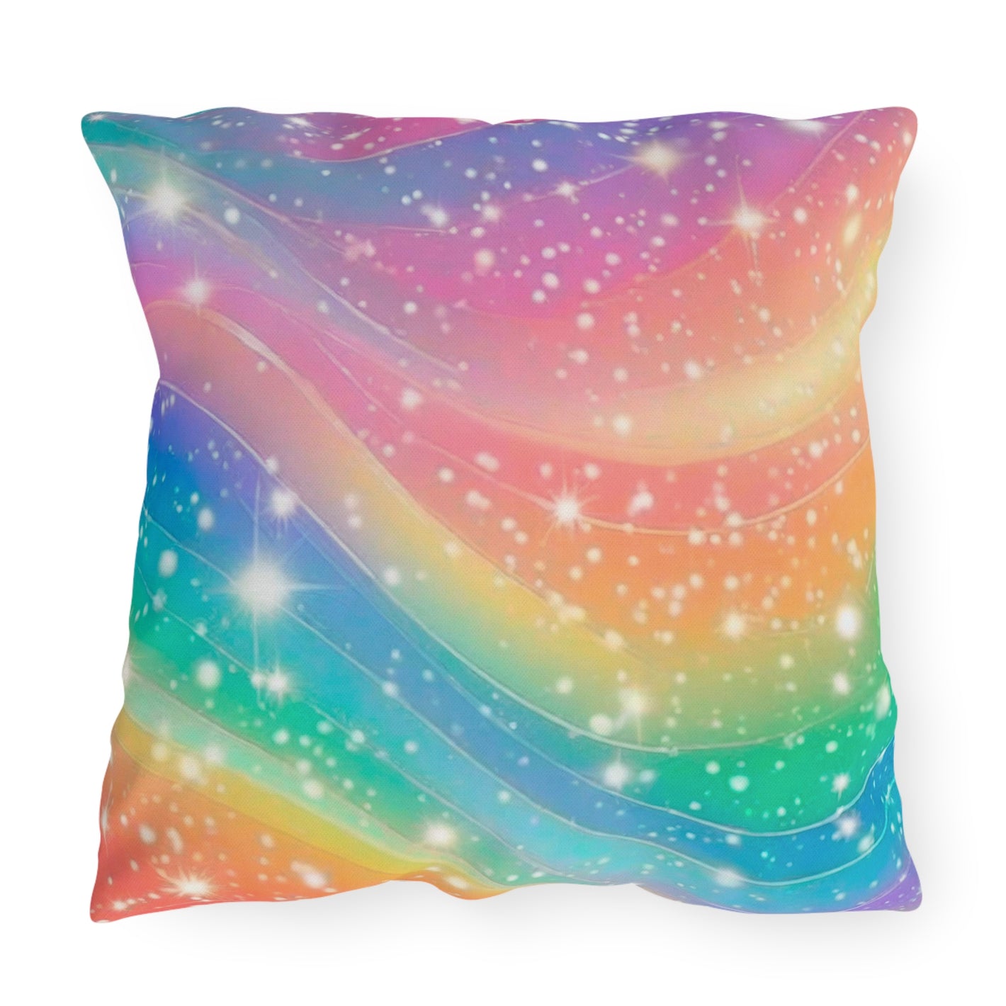Bespattered Facade Rainbow Skies UV-Resistant Outdoor Pillows | 4 Sizes